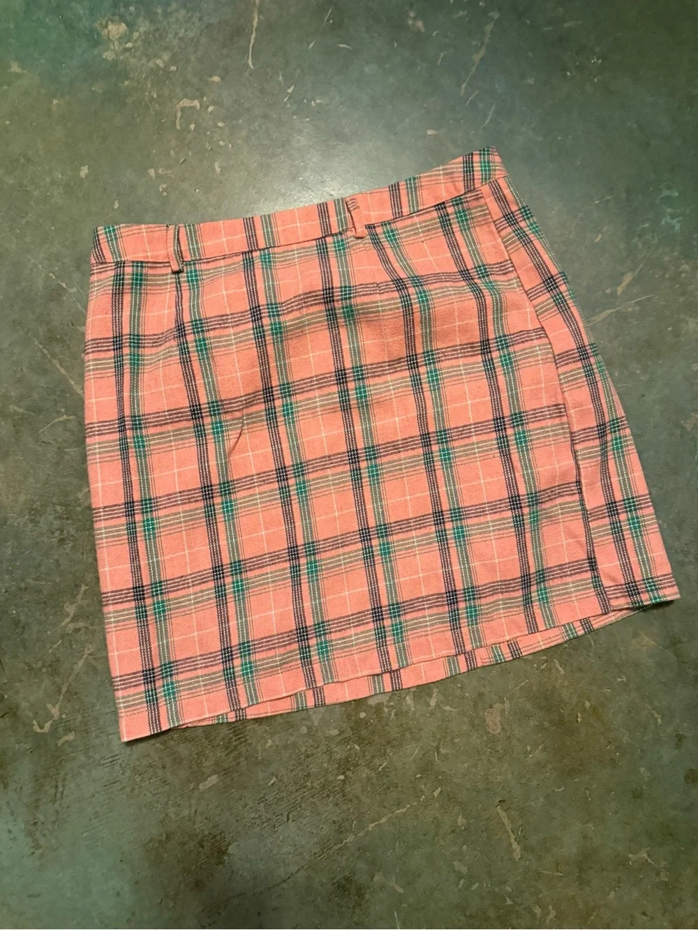 Pink Plaid Mini Skirt Sz. 6 - Picture 1 of 3
